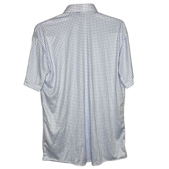 Collars & Co Polo Shirt Mens L Blue White Check Dress Collar Coastal Preppy NEW - Picture 4 of 7